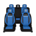 AutoHelix MSA Set Huse Scaune Universale Racing, Albastru cu Negru Personalizate cu Renault (RAC44491.13)