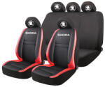 AutoHelix MSA Set Huse Scaune Universale HLX5 Compatibile cu Skoda NOU - Negru/Rosu (GROSU17)