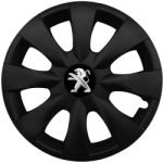 AUTOHELIX MSA Set 4 capace roti potrivite jantelor de 15 inchi (R15) compatibile PEUGEOUT, Model - 316 Black Edition (316PeugeoutBlack)