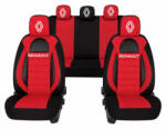 AutoHelix MSA Set Huse Scaune Universale Racing, Visiniu cu Negru Personalizate cu Renault Nou (RAC44490.14)