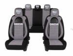 AutoHelix MSA Set Huse Scaune Universale Racing, Gri cu Negru Personalizate cu Dacia (RAC44493.2)