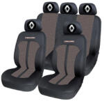 AutoHelix MSA Set Huse Scaune Universale Premium Carguard Personalizate cu Renault - Negru/Bej (HLXbej.11)