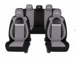 AutoHelix MSA Set Huse Scaune Universale Racing, Gri cu Negru Personalizate cu Toyota (RAC44493.19)