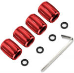 AutoHelix MSA Set capacele valva auto, striații, universale, anti furt, roșii (AX_CV-003-ROȘII-63)