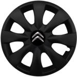 Autohelix Msa Set 4 capace roti potrivite jantelor de 15 inchi (R15) compatibile CITROEN, Model - 316 Black Edition (316CitroenBlack)