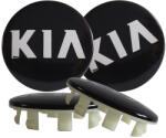 AutoHelix MSA Set 4 Capace Jante Aliaj KIA 58mm, Negru (KIA58MM)