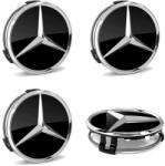  Set 4 Capace Jante Aliaj Mercedes-Benz 75mm, Negre (MRC75NEG)