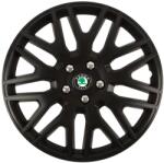 Autohelix MSA Set 4 Capace Roti 14 inchi (R14) Dakar Negru, Compatibile Cu Skoda (DKN63)