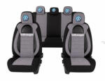 AutoHelix MSA Set Huse Scaune Universale Racing, Gri cu Negru Personalizate cu Volkswagen (RAC44493.20)