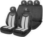 AutoHelix MSA Set Huse Scaune Universale HLX7 Compatibile cu Peugeot - Negru/Gri (HLX7P)