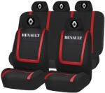 AutoHelix MSA Set Huse Scaune Universale Compatibile cu Renault - Negru/Rosu (HSAREN7)