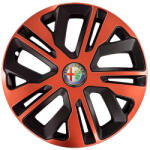 AutoHelix Set 4 Capace Roti 15 inch (R15), Raven Cupru-Negru Compatibil Cu Alfa Romeo (cup1)