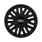 AutoSSF Set 4 capace roti 14 inchi (R14) compatibile KIA, Model 217 Black (217KiaBlack)