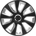 Autohelix MSA Set 4 Capace Roti 16 inchi (R16) Stratos Gri-Negru, Compatibile Cu Nissan Nou (STRGN46)