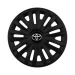 AutoSSF Set 4 capace roti 14 inchi (R14) compatibile TOYOTA, Model 217 Black (217ToyotaBlack)