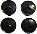 AUTOHELIX MSA Set 4 Capace Jante Aliaj Mercedes 75mm, Negru (maf766)