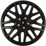 Autohelix MSA Set 4 Capace Roti 16 inchi (R16) Dakar Negru, Compatibile Cu Peugeot (DKN53)