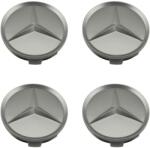 AUTOHELIX MSA Set 4 Capace Jante Aliaj Mercedes tip AMG, argintiu, Diametru 75mm (PRB109)