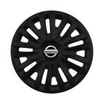 AutoSSF Set 4 capace roti potrivite jantelor de 14 inch compatibile NISSAN, Model 217 Black (217NissanBlack)