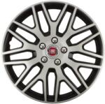 Autohelix MSA Set 4 Capace Roti 15 inchi (R15) Dakar Gri-Negru, Compatibile Cu Fiat (DKRGN22)