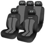 AutoHelix MSA Set Huse Scaune Universale Premium Carguard Personalizate cu Hyundai - Negru/Gri (HLXgri.6)