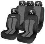 AutoHelix MSA Set Huse Scaune Universale Premium Carguard Personalizate cu Peugeot - Negru/Gri (HLXgri.11)