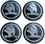 AutoHelix MSA Set 4 capace roti 59mm exterior, 55mm interior Skoda argintii compatibil/inlocuitor janta aliaj (maf2732)