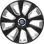 AutoHelix MSA Set 4 Capace Roti 16 inchi (R16) Stratos Gri-Negru, Compatibile Cu Volkswagen (STRGN57)