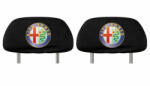 AutoHelix MSA Set 2 huse tetiere negre, pentru gama auto Alfa Romeo (TET1)