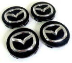 Autohelix Msa Set 4 capace 55mm Mazda, NEGRU+ARGINTIU, pentru jante aliaj cu inel de fixare (iro180)