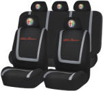 AutoHelix MSA Set Huse Scaune Universale Compatibile cu Alfa Romeo - Negru/Gri (HSAALF.4)