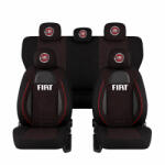 AutoHelix MSA Set Huse Scaune Universale Racing Negru Personalizate cu Fiat (RAC44487.4)