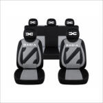AutoHelix MSA Set Huse Scaune Universale Nero Gri Personalizate cu Dacia Nou (NER108820.4)