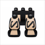 AutoHelix MSA Set Huse Scaune Universale Nero Bej Personalizate cu Toyota (NER108816.19)