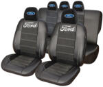 AutoHelix MSA Set Huse Scaune Universale Din Piele Ecologică Si Alcantara Personalizate Cu Ford, Negre (HLX08649.7)