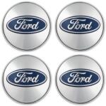 Maf Auto Tuning Set 4 Capace Jante Aliaj Pentru FORD, 56mm Interior 60 mm Exterior, Argintiu-Albastru (FORD60mm)