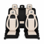 AutoHelix MSA Set Huse Scaune Universale Racing, Bej cu Negru Personalizate cu Seat (RAC44489.15)