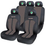 AutoHelix MSA Set Huse Scaune Universale Premium Carguard Personalizate cu Skoda - Negru/Bej (HLXbej.13)