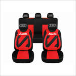 AutoHelix MSA Set Huse Scaune Universale Nero Rosu Personalizate cu Audi (NER108819)