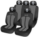 AutoHelix MSA Set Huse Scaune Universale Premium Carguard Personalizate cu Renault - Negru/Gri (HLXgri.12)