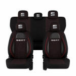 AutoHelix MSA Set Huse Scaune Universale Racing Negru Personalizate cu Seat (RAC44487.15)