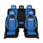 AutoHelix MSA Set Huse Scaune Universale Racing, Albastru cu Negru Personalizate cu Kia (RAC44491.7)