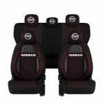 AutoHelix MSA Set Huse Scaune Universale Racing Negru Personalizate cu Nissan (RAC44487.9)
