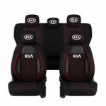 AutoHelix MSA Set Huse Scaune Universale Racing Negru Personalizate cu Kia (RAC44487.7)