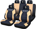 AutoHelix MSA Set Huse Scaune Universale Compatibile cu Renault - Negru/Crem (HSAREN5)