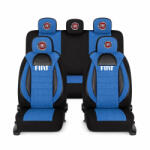 AutoHelix MSA Set Huse Scaune Universale Racing, Albastru cu Negru Personalizate cu Fiat (RAC44491.4)