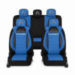 AutoHelix MSA Set Huse Scaune Universale Racing, Albastru cu Negru Personalizate cu Citroen (RAC44491.1)