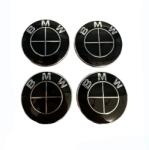 Set 4 Capace Aliaj BMW, Interior 52mm - 56mm Exterior. Negru Complect (BMW52N)