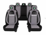 AutoHelix MSA Set Huse Scaune Universale Racing, Gri cu Negru Personalizate cu Skoda (RAC44493.16)