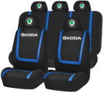 AutoHelix MSA Set Huse Scaune Universale Compatibile cu Skoda - Negru/Albastru (HSAREN8.2)